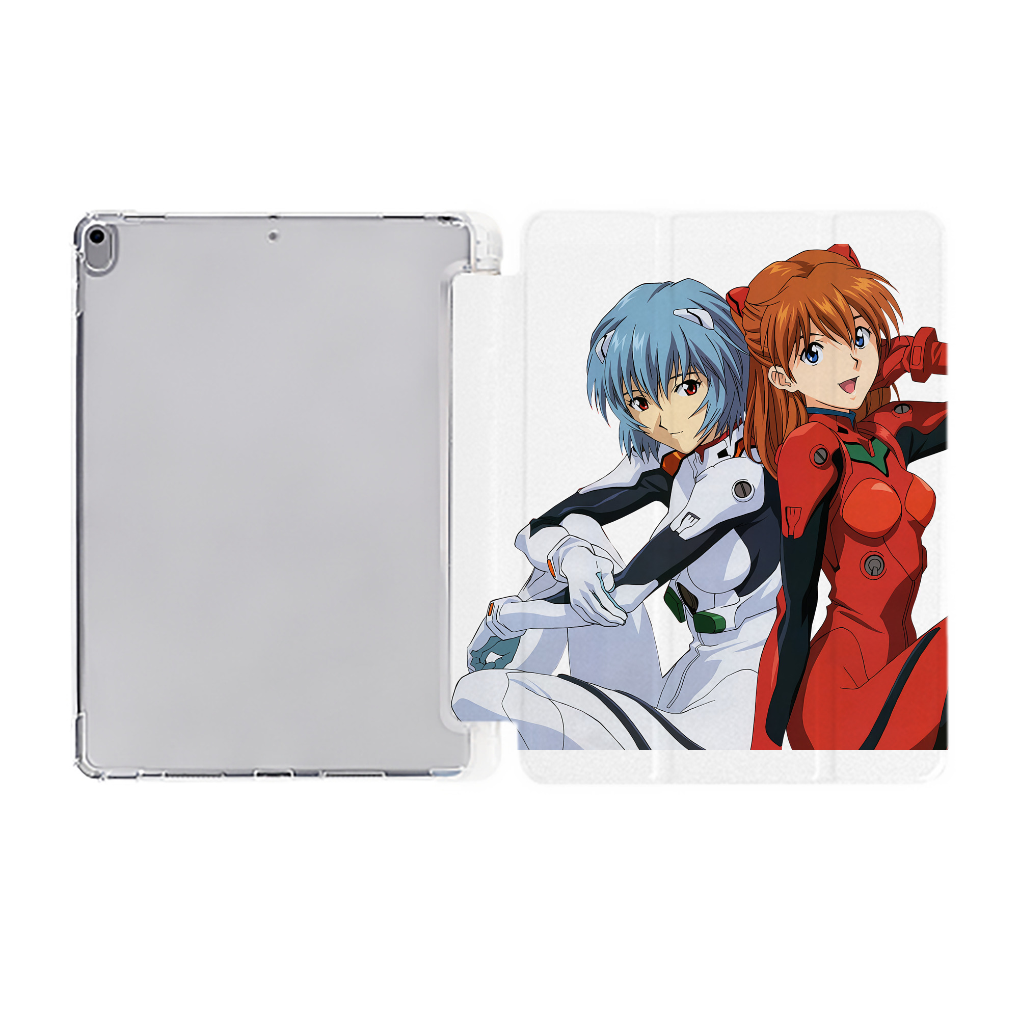 （画像用） EVA 新世紀エヴァンゲリオン IPad ケース ペン収納付き 三つ折りスタンド PUレザー×シリコン 対応機種9.5/10.5/10.9インチ
